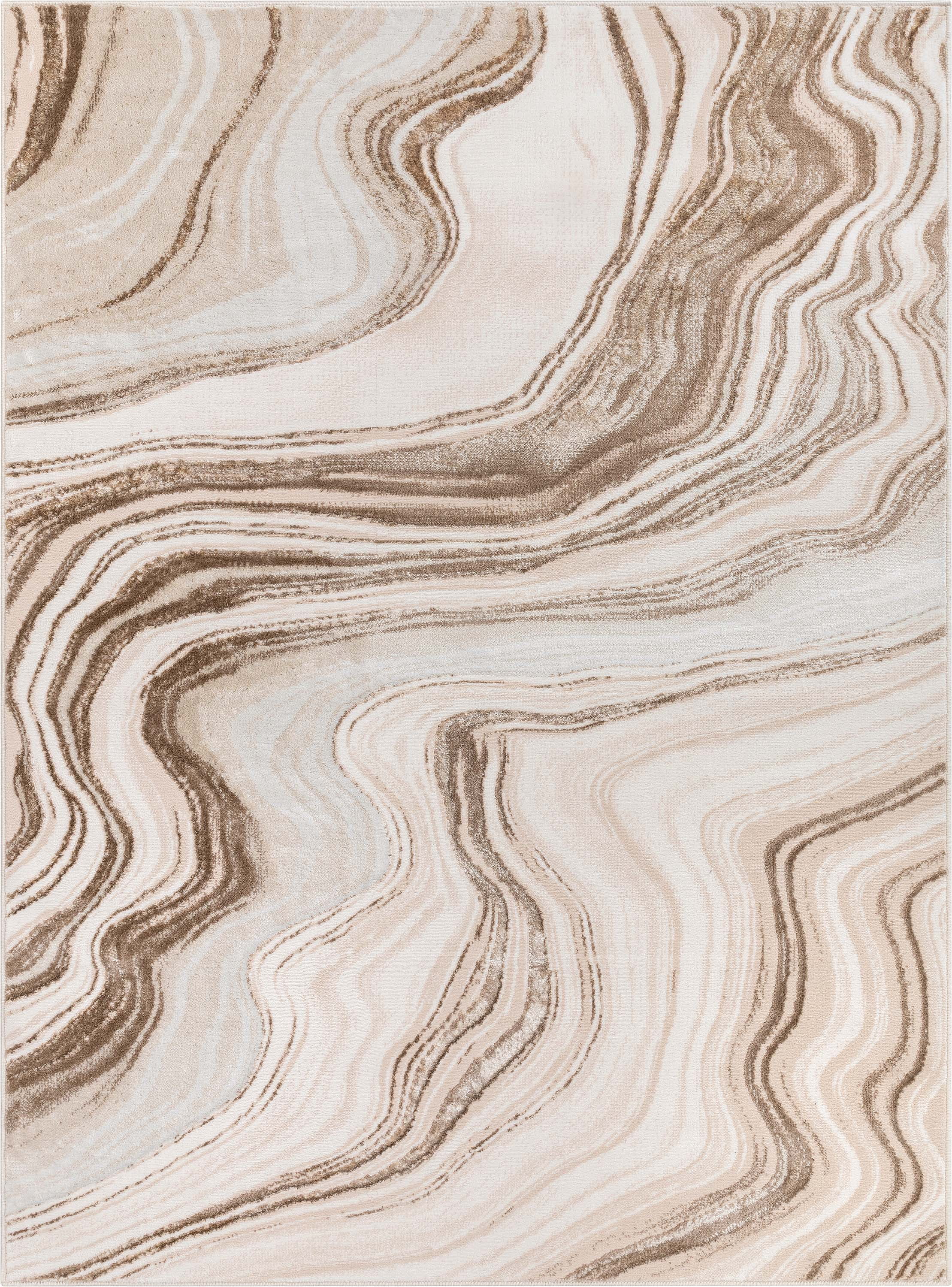 Well Woven Fairmont Glam Geometric Marble Ivory 2' x 3' Area Rug for ...