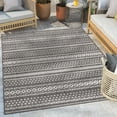 thumbnail image 1 of Well Woven Fallon Arwen Modern Tribal Black 2'7" x 9'10" Runner Hi-Lo Indoor/Outdoor Rug, 1 of 7