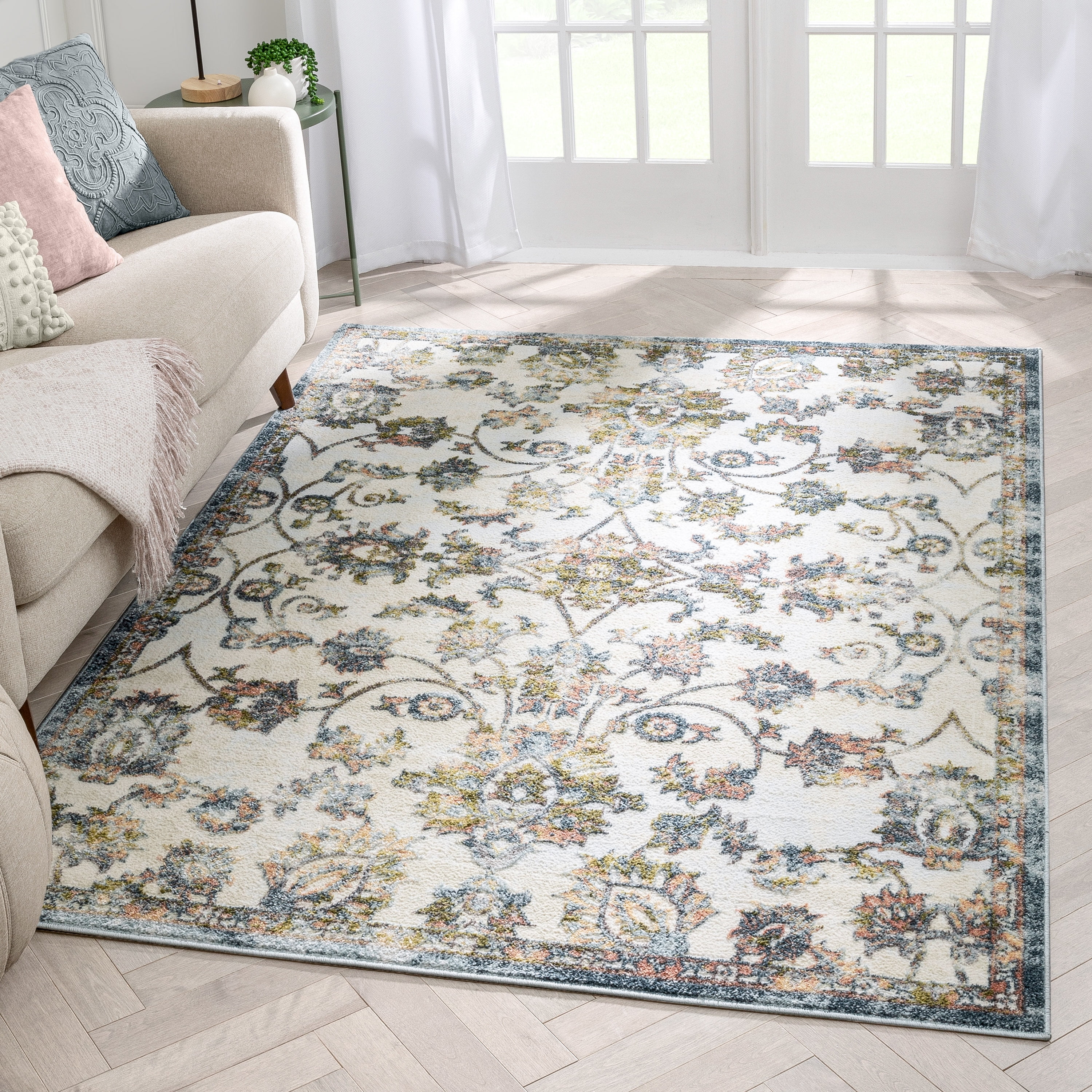Well Woven Farah Atlas Vintage Distressed Bohemian Oriental