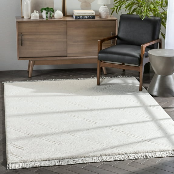 Well Woven Flirth Ivory Angles Geometric Rug 8x10 (7'10" x 9'10")