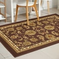 thumbnail image 1 of Well Woven Floral Oriental Flatweave 3'3" x 4'7" Area Rug Brown, 1 of 5