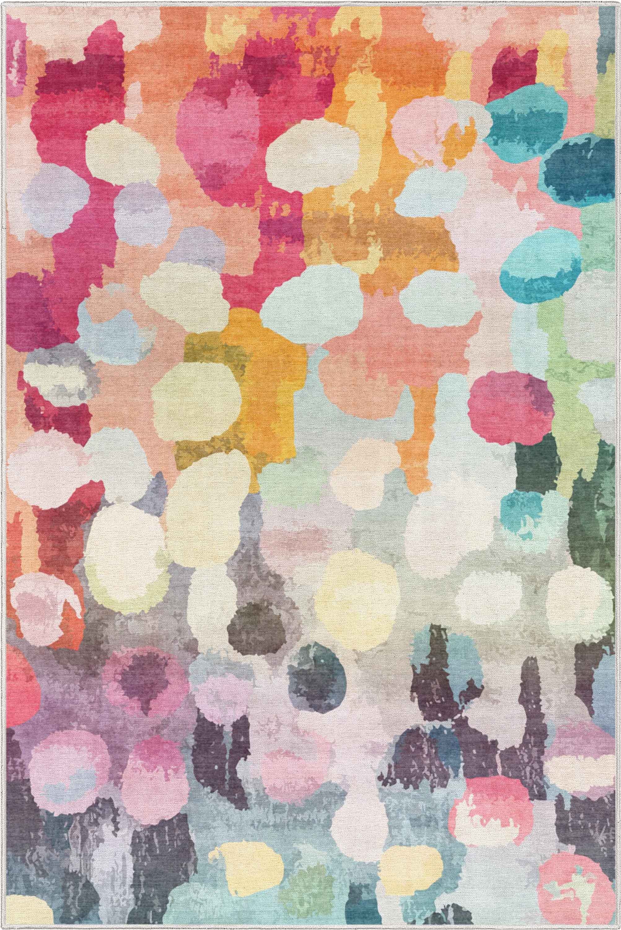 Well Woven Galets Aquarelle 3'3" x 5' Rug – Vibrant Multicolor, Stain-Resistant & Easy to Clean