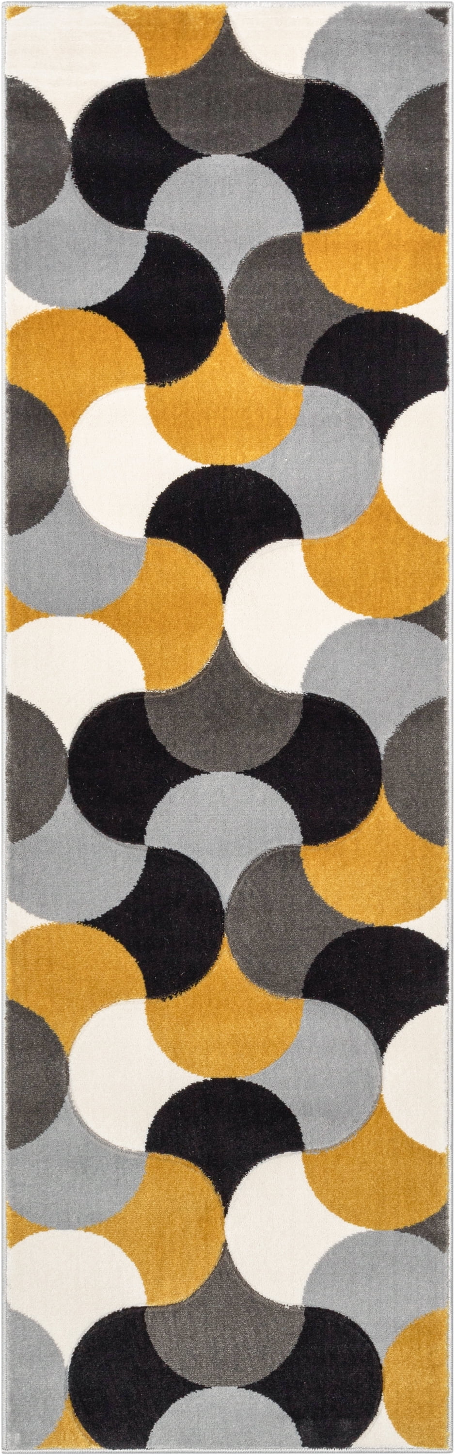 Well Woven Good Vibes Helena Geometric Gold Runner Rug 2'7 x 7'3 Bright ...