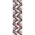 thumbnail image 1 of Well Woven Good Vibes Nora Modern Geometric Blush Pink 2'7" x 9'10" Runner Rug, 1 of 8