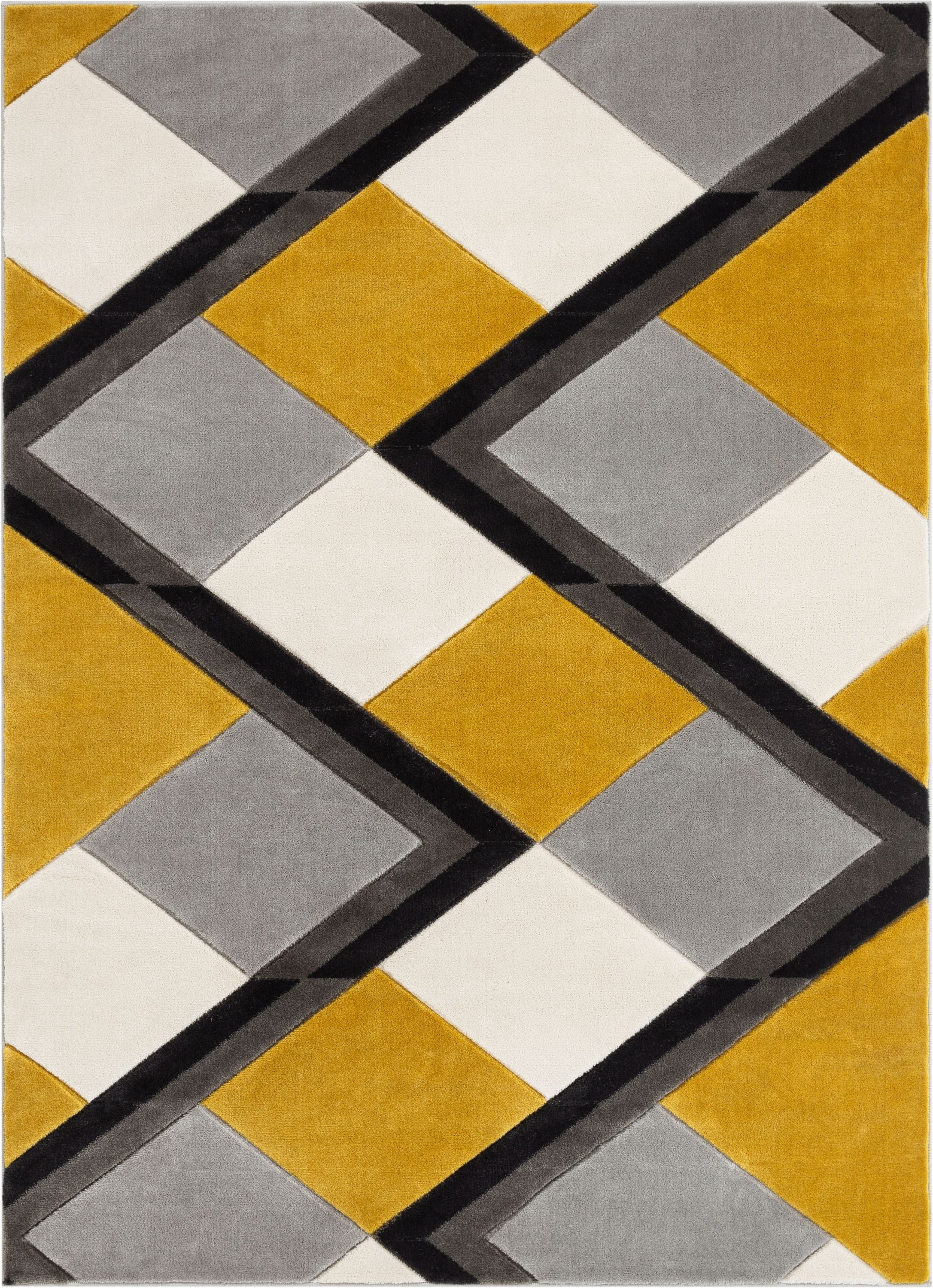 Nora 8' x 10' Gold Geometric Synthetic Reversible Rug