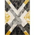 thumbnail image 1 of Well Woven Good Vibes Rosa Modern Geometric Gold 3'11" x 5'3" Area Rug, 1 of 8