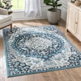 thumbnail image 1 of Well Woven Granda Blue Traditional Oriental Medallion Floral Area Rug 8x10 (7'10" x 9'10"), 1 of 8