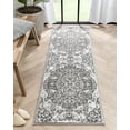 thumbnail image 1 of Well Woven Granda Grey Traditional Oriental Medallion Floral Runner Rug 2x7 (2'3" x 7'3"), 1 of 8