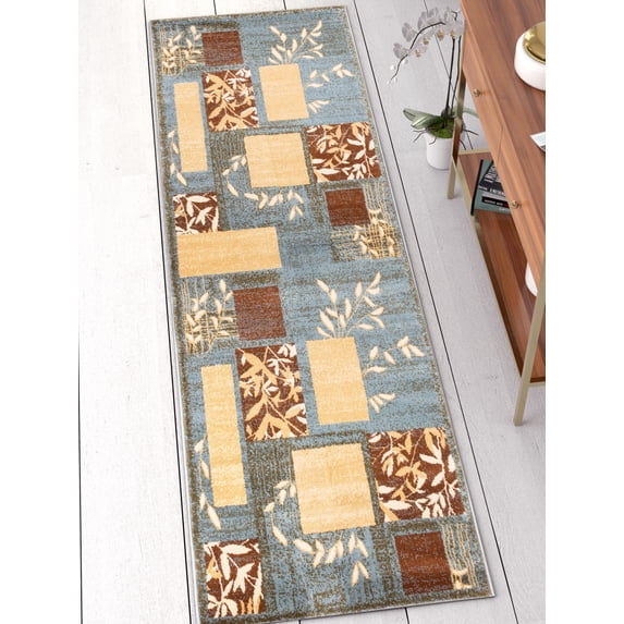 Well Woven Great Forest Floral Nature Modern Formal Area Rug Easy to Clean Stain Fade Resistant Shed Free Traditional Transitional Soft Living Dining Room Rug