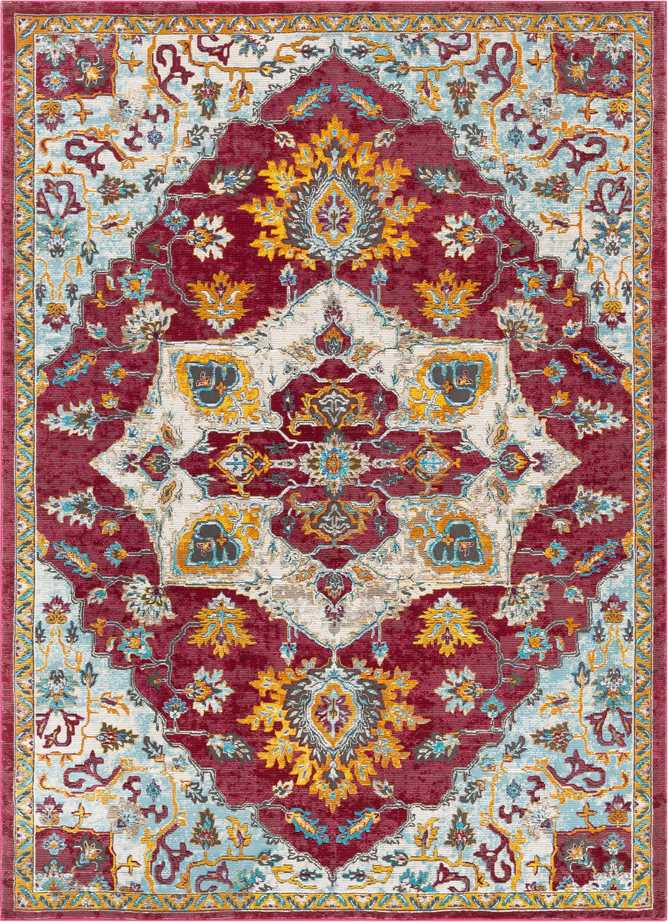 Well Woven Hannah Red Vintage Medallion Design Area Rug 8x10 (7'10