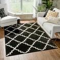 thumbnail image 1 of Well Woven Harbor Trellis Black Quatrefoil Geometric Modern Area Rug 7'10" x 10'6", 1 of 8