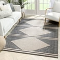 thumbnail image 1 of Well Woven Harlow Evie Tribal Diamond Medallion Grey 5'3" x 7'3" Area Rug, 1 of 8