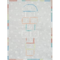 Well Woven Hopscotch Rug Playmat Multicolor 3'3" x 5' Apollo Kids Collection