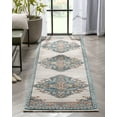 thumbnail image 1 of Well Woven Indira Manor Vintage Bohemian Medallion Oriental Blue 2'7" x 9'10" Runner Rug, 1 of 8