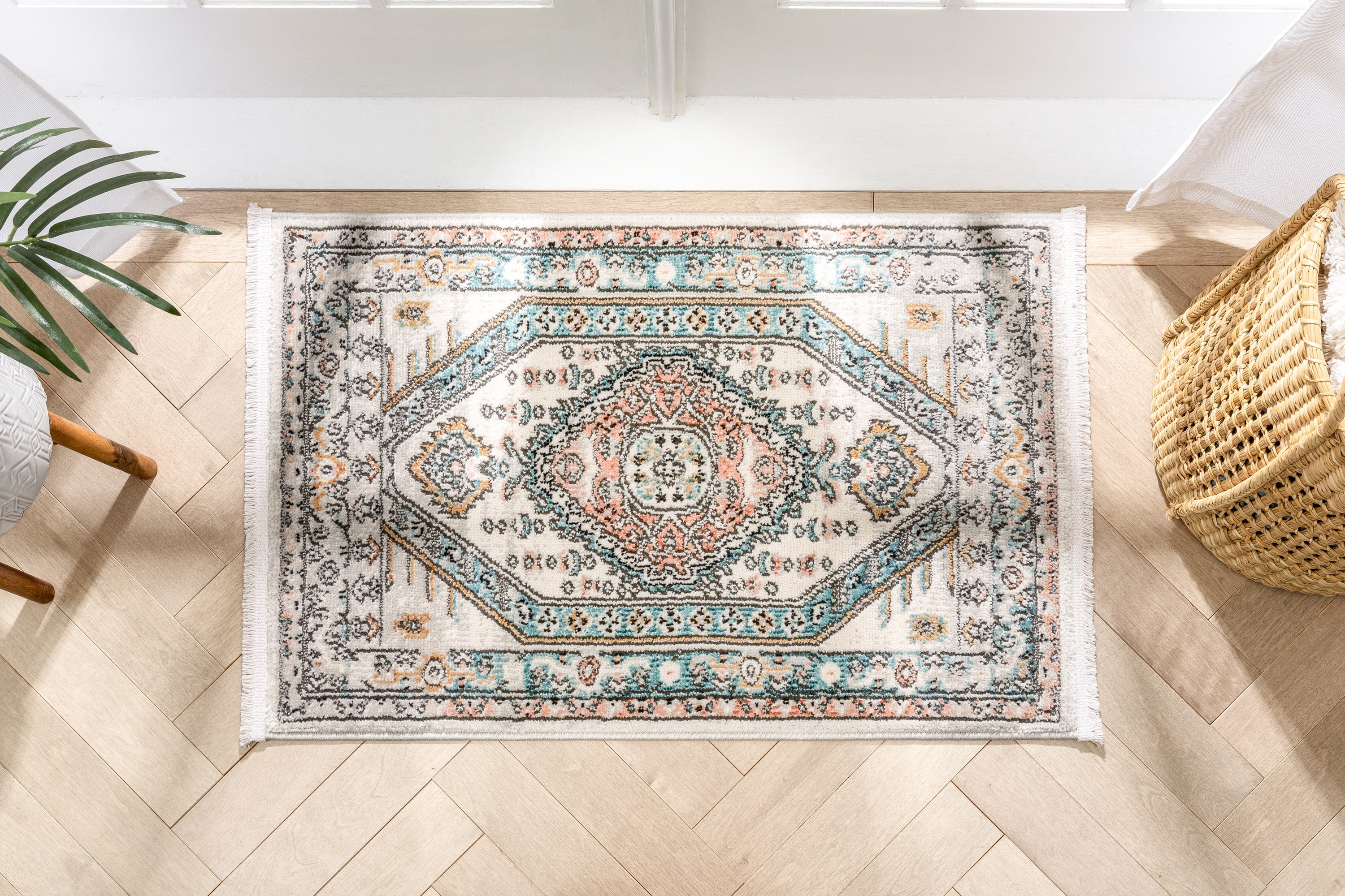Well Woven Indira1 Jane Bohemian Aztec Blue 2' x 3' Area Rug with ...