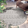 thumbnail image 1 of Well Woven Indoor/Outdoor Roung Rug 3'11" Nors Light Grey Nordic Lattice, 1 of 6