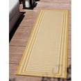 thumbnail image 1 of Well Woven Indoor/Outdoor Runner Rug 2'7" x 9'10" Frankie Yellow Striped Border, 1 of 6