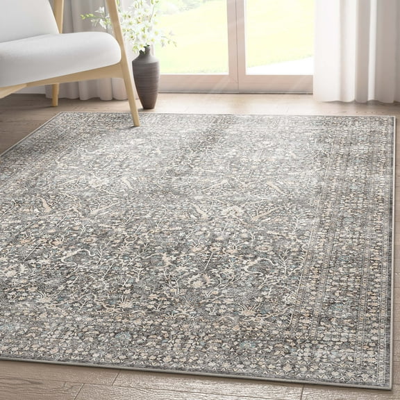 Well Woven Isolde Flatweave Persian Oriental 3'11" x 5'3" Area Rug Gray