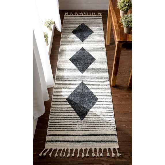 Well Woven Jane Grey Nordic Tribal Medallion Runner Rug 3x10 (2'7" x 9'10")