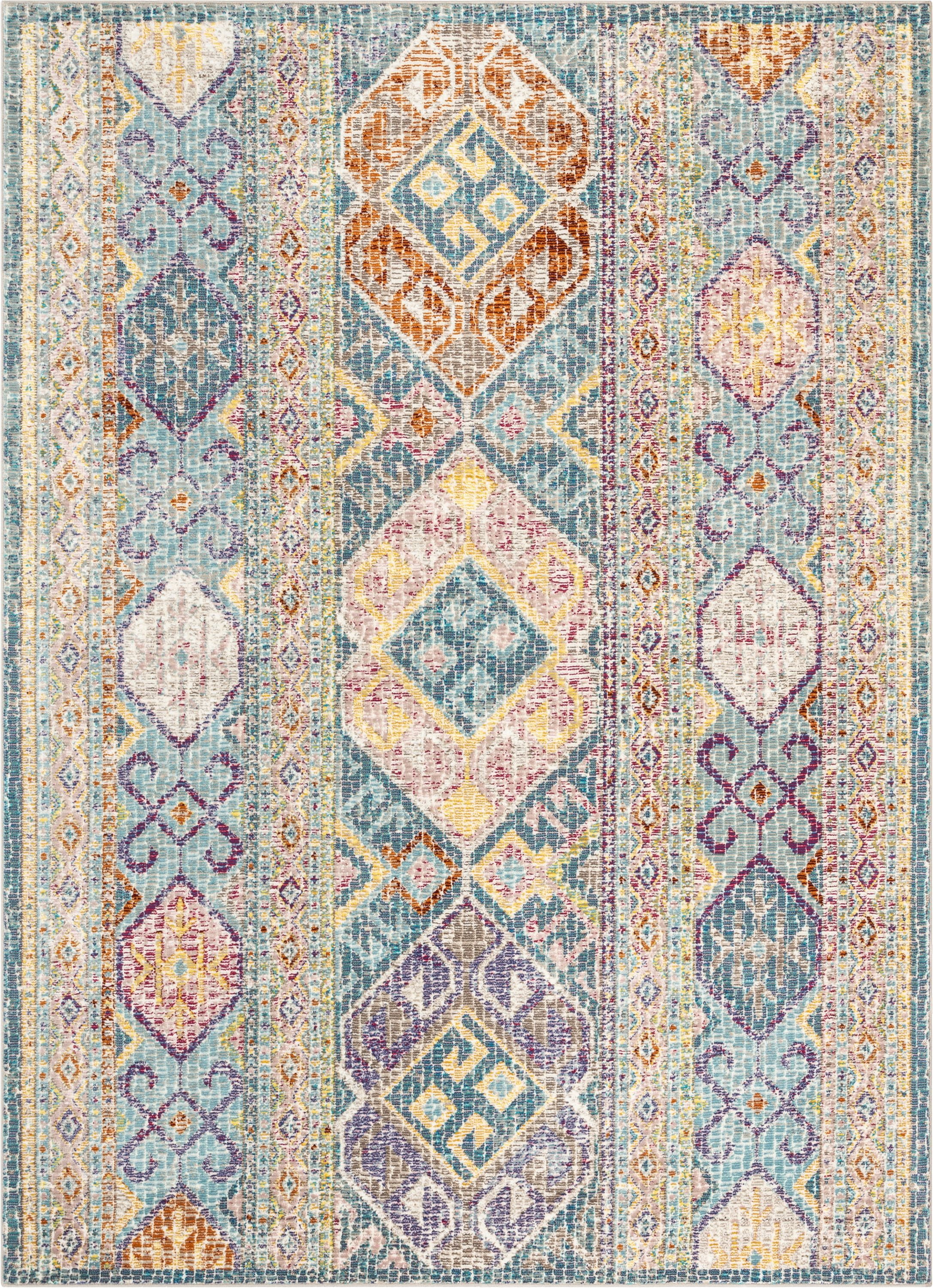 Well Woven Jardin Blue Vintage Panel Design Area Rug - Walmart.com