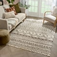 thumbnail image 1 of Well Woven Jasmin Shag Ivory Moroccan Trellis Area Rug, 1 of 8