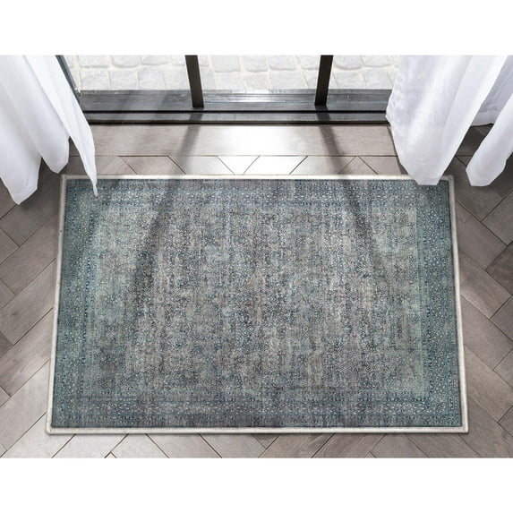 Well Woven Juliette Flatweave Oriental 2' x 3' Area Rug Blue