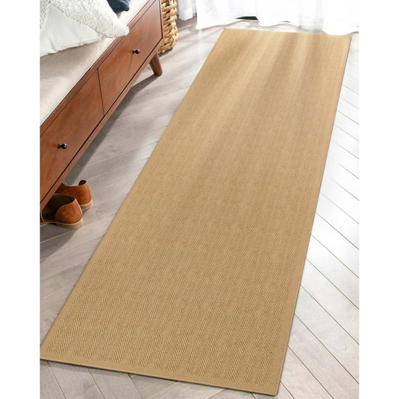 Well Woven Jute Boerboel Modern Geometric Flat-Weave Beige 2'3" x 7'3" Runner Rug