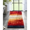 thumbnail image 1 of Well Woven Kaidee Multi Gold Abstract Stripes Geometric Thick Soft Plush Shag (2'3" x 7'3"), 1 of 10