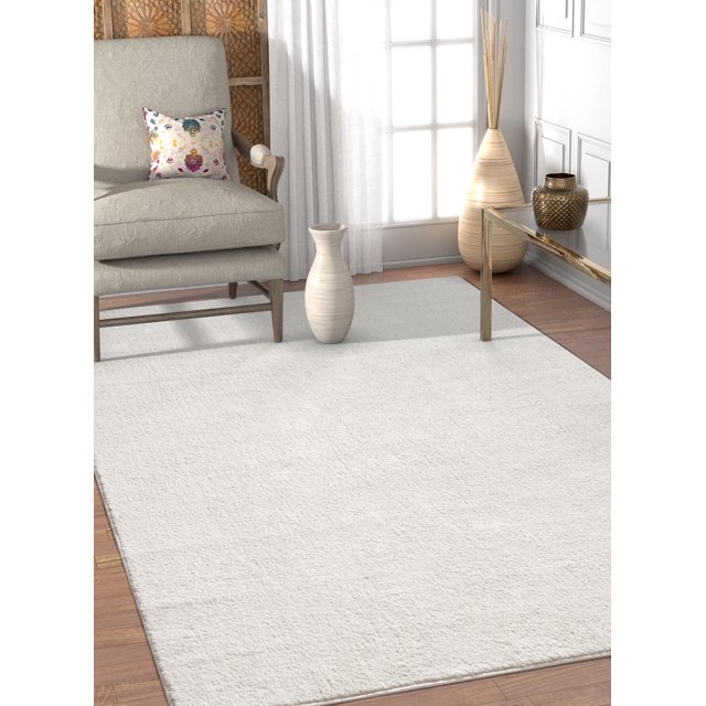 Well Woven Kasper Outstanding Modern White Soft Area Rug