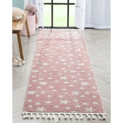 Well Woven Kennedy Stars Modern Modern Kids Pink 2'7" x 9'10" Runner Rug