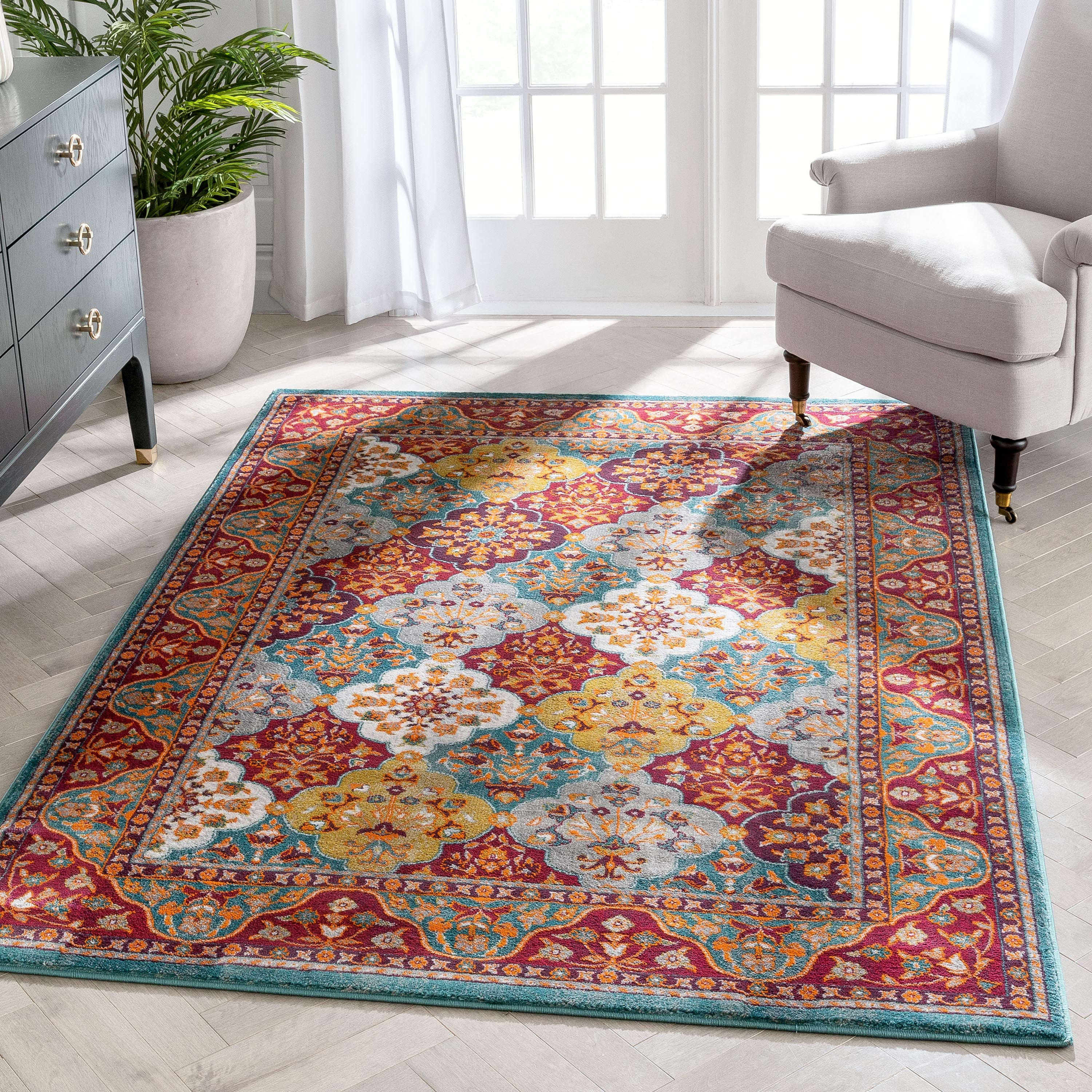Well Woven Kensington Oriental Modern Area Rugs, Multi-color
