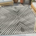 thumbnail image 1 of Well Woven Kesia Black Indoor / Outdoor Flat Weave Pile Chevron Stripes Geometric Pattern Runner Rug 3x10 (2'7" x 9'10"), 1 of 10