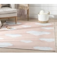 thumbnail image 1 of Well Woven Kids Rugs Cloud 9 Modern Coral Printed Distressed Machine Washable 3'3" x 5' Area Rug, 1 of 7