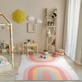 thumbnail image 1 of Well Woven Kids Rugs Crescent Rainbow Kids Geometric Pattern Multi Color Flat Pile Easy to Clean 7'7" x 9'10" Area Rug for Living Room Dining Room Bedroom and Kitchen, 1 of 8