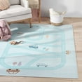 thumbnail image 1 of Well Woven Kids Rugs Playful Roads Modern Light Blue 5' x 7' Printed rugs Distressed Machine Washable Area Rug, 1 of 7