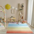 thumbnail image 1 of Well Woven Kids Rugs Sunrise Modern Multi Color Printed Distressed Machine Washable 3'3" x 5' Area Rug, 1 of 7