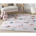 thumbnail image 1 of Well Woven Kids Rugs Traffic Modern Pink Printed Distressed Machine Washable 6' x 9' Area Rug, 1 of 7