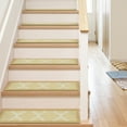 thumbnail image 1 of Well Woven 9" x 31" Stair Tread [Set of 7] Beige Diamond Pattern Brooklyn Trellis Geometric Flatwoven, 1 of 3