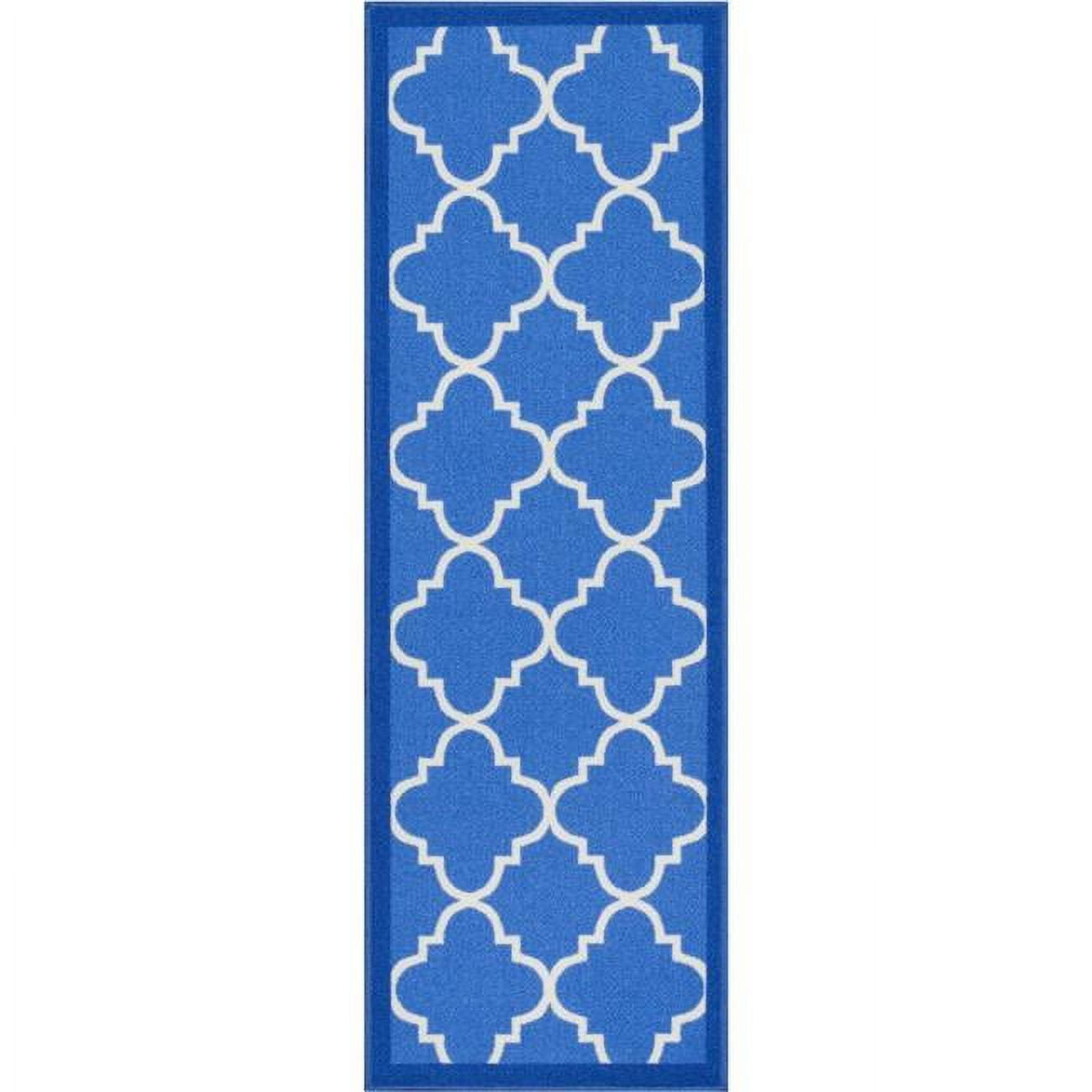 Well Woven Kings Court Brooklyn Trellis Modern Blue Machine Washable ...