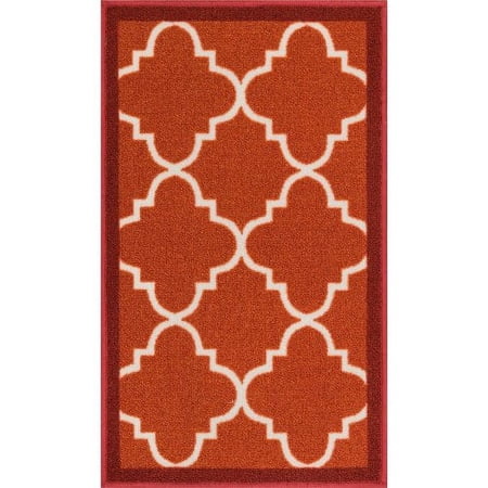 Well Woven Kings Court Brooklyn Trellis Modern Red Machine Washable Indoor/Outdoor 3'3" x 4'7" Area Rug