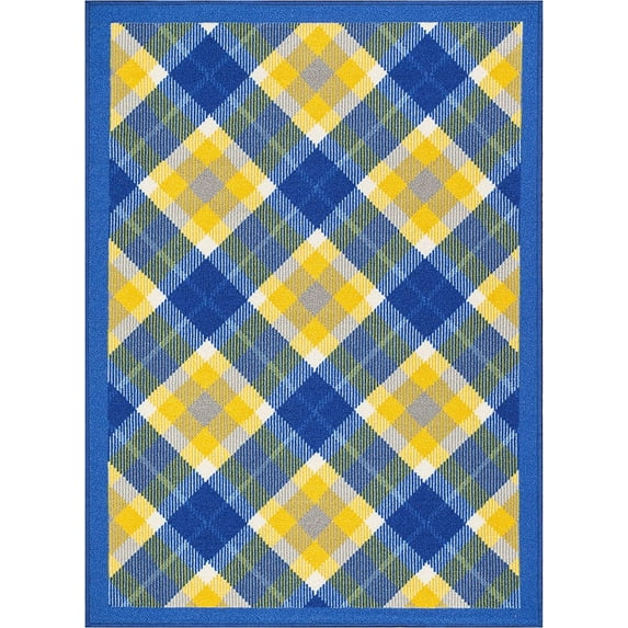 Well Woven 67364 Clark Modern Non Slip Washable Rug, Blue - 3 ft. 3 in. x 4 ft. 7 in.