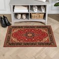 thumbnail image 1 of Well Woven Kings Court Gene Traditional Medallion Persian Red Machine Washable Indoor/Outdoor 2' x 3' Accent Mat Area Rug, 1 of 8