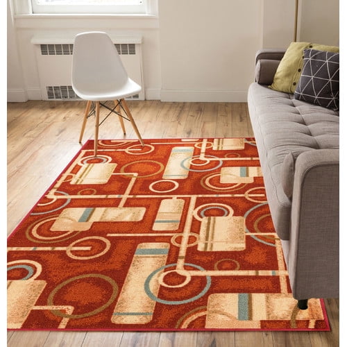 Well Woven Kings Court Prescott Modern Red Area Rug