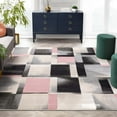 thumbnail image 1 of Well Woven Lane Blush Pink Modern Geometric Boxes Squares Area Rug (9'3" x 12'6"), 1 of 9