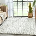 thumbnail image 1 of Well Woven Langone Ivory Super Thick & Soft Tribal Diamond Area Rug 3x5 (3'11" x 5'3"), 1 of 9