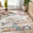 thumbnail image 1 of Well Woven Leeza Modern Multi Blue Floral Geometric Pattern Area Rug, 1 of 9