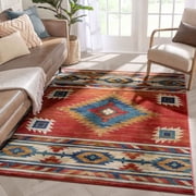Well Woven Lizette Red Traditional Medallion Area Rug 5x7 53 x 73