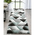 thumbnail image 1 of Well Woven Loecke Light Blue Boxes Geometric 3D Textured Shag 2'7" x 9'10", 1 of 8