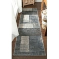thumbnail image 1 of Well Woven Loket Grey Modern Geometric Boxes & Stripes Pattern Area Rug, 1 of 7