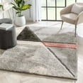 thumbnail image 1 of Well Woven Lolly Mori Abstract Geometric Pink Grey 9'3" x 12'6" 3D Texture Shag Area Rug, 1 of 7